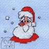 mini korssting - Santa thumbnail