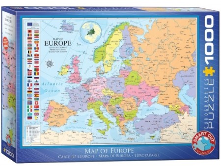 Puslespill - Map of Europe  1000