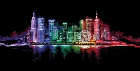 Korssting pakke - Hong Kong nights 83x30cm