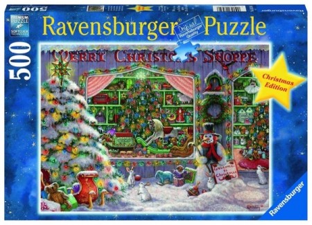 Ravensburger puslespill -  The Christmas Shop 500