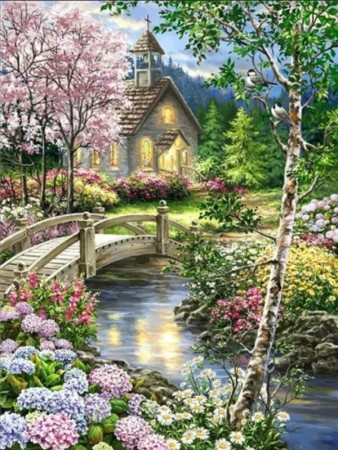 Diamond painting - Flower garden 40x50cm