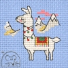 Mini korssting - Decorated Llama