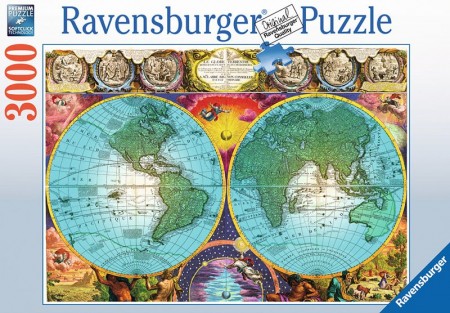 Ravensburger puslespill -  Antique map 3000