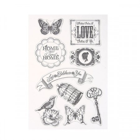 Stempel - Clear stamp - Home & Love