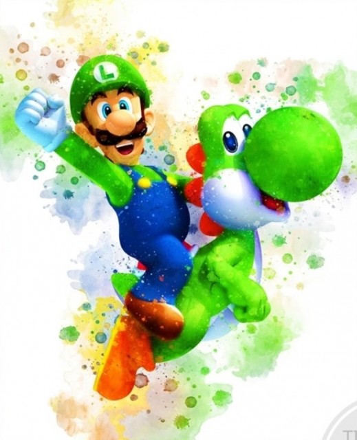 Diamond painting - Super Mario - Luigi