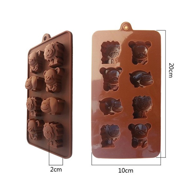 Silikonform med dyr - Sjokolade