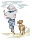 Korssting pakke - A boy and his dog 21x27cm 14CT thumbnail