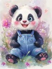 Paint by numbers - Happy Panda 40x50cm thumbnail