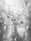 Dots painting / prikkmaling - Deer 30x40cm thumbnail
