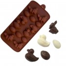 Sjokoladeform i silikon - and, egg og kanin thumbnail