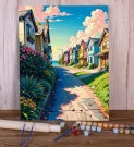 Paint by numbers - Fargerik gata 40x50cm thumbnail