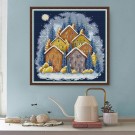 Korssting pakke - Winter Colorful House 33x33cm - 14CT thumbnail