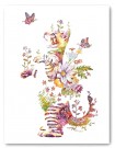Diamond painting - Blomster katt 40x50cm thumbnail