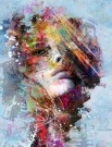 Diamond Painting - Abstrakt ansikt 40x50cm thumbnail