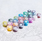 Paint by numbers - Høylandsfe i blomst 40x50 cm thumbnail
