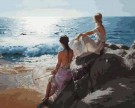 Paint by numbers - 2 kvinner på stranden40x50cm thumbnail