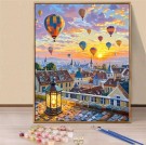 Paint by numbers - Luftballonger over byen 40x50cm thumbnail