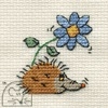 Mini korssting - Hedgehog with Flower thumbnail