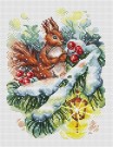 Korssting pakke - Vinter ekorn 20x25cm - 14CT thumbnail