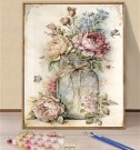 Paint by numbers - Vintage blomster 40x50cm thumbnail