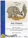 mini korssting - broderi pakke - baby elefant thumbnail