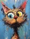 Paint by numbers - Crazy cat 40x50cm thumbnail