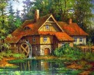 Paint by numbers - Gammel mølle 50x40cm thumbnail