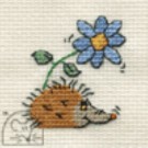 Mini korssting - Hedgehog with Flower thumbnail