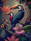 Diamond painting - Tropiske fugler 40x50cm thumbnail