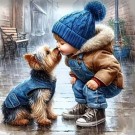 Diamond painting - Bestevenner 50x50cm thumbnail