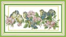 Korssting - broderipakke - Fugler og blomster thumbnail