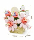 Mini 3D byggesett - Blomster i kurv - Rosa thumbnail