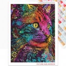 Diamond painting - Colorful Cat 40x50 cm thumbnail