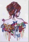 Diamond painting - Kvinne med sommerfugler thumbnail