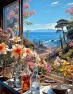 Paint By Numbers - fjell utsikt 40x50cm thumbnail