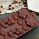 Sjokoladeform i silikon - and, egg og kanin thumbnail