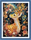 Korssting pakke - Fortune (Deer) 43x55cm (påtegnet) 14CT thumbnail