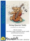 mini korssting - broderi pakke - String Quartet Teddy thumbnail
