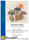 mini korssting - broderi pakke - meerkat familie thumbnail
