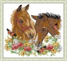 Korssting pakke - Mother and child 27x25cm (påtegnet) 14CT thumbnail