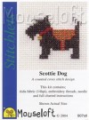 mini korssting - broderi pakke - scottie dog - hund thumbnail