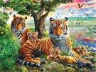 Diamond painting - Tigere 50x40cm thumbnail