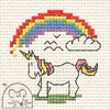 Mini korssting - Unicorn with Rainbow thumbnail