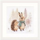 Korssting pakke - Kanin og pinnsvin 26x26cm - 14CT thumbnail