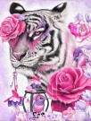 Diamond painting - Tiger og roser 40x50 cm thumbnail