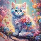 Diamond painting - Kattunge 40x40cm thumbnail