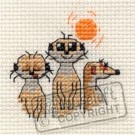 mini broderisett - korssting sett - meerkat family thumbnail