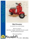 mini korssting - broderi pakke - red scooter thumbnail