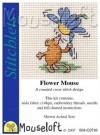 mini korssting - broderi pakke - Flower Mouse thumbnail
