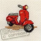 mini korssting - rød scooter thumbnail